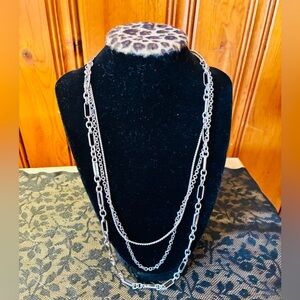 JTV Silver Multi-Strand Necklace